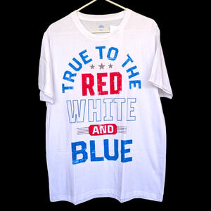 True To The Red White And Blue Graphic Tee Size L